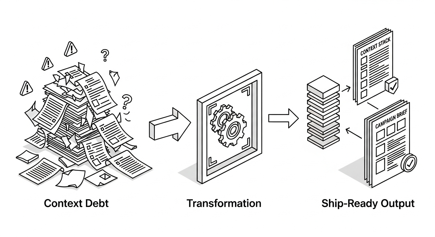 Context Debt to Context Stack